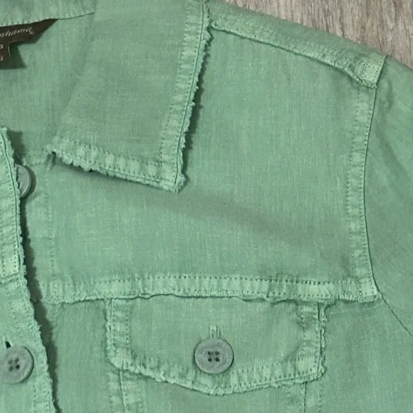 LIKE NEW! Women's Tommy Bahama Palms Linen Jacket - XS - Picture 14 of 15